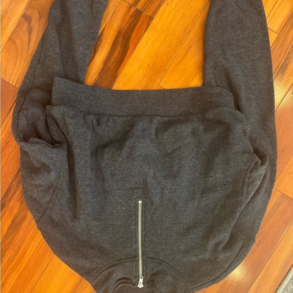 Katie J NYC Charcoal Zip-Up Jacket